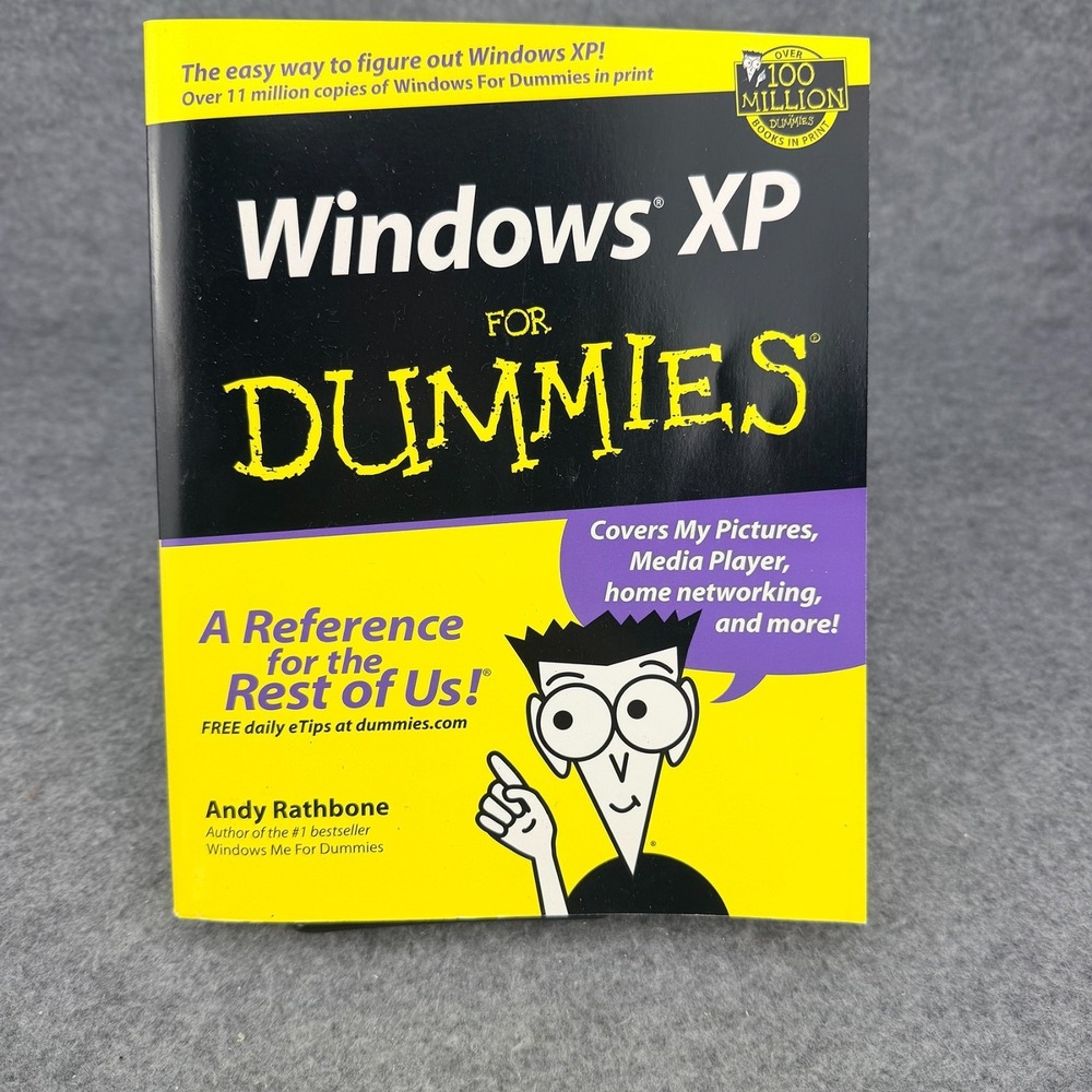 Windows XP For Dummies Andy Rathbone Paperback Reference Book 2001 0764508938